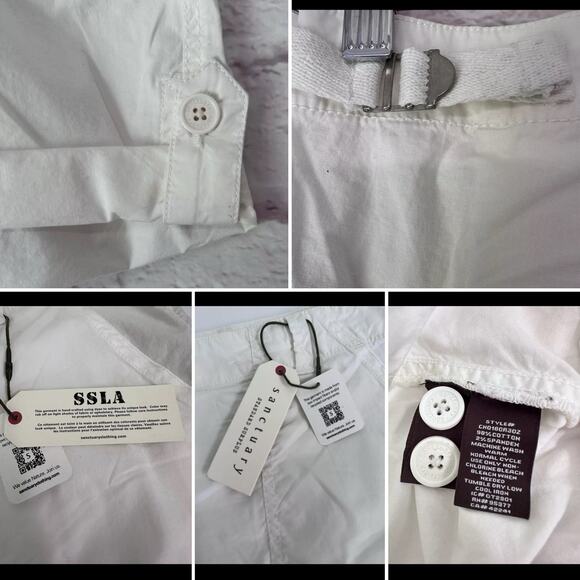 Sanctuary White Cargo Style Shorts -24W - Picture 3 of 8
